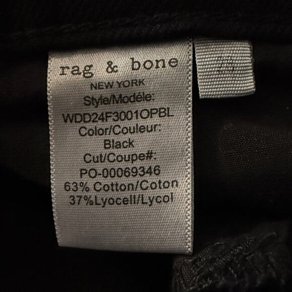 Rag & Bone Women’s Sz 28 Lori Mid Rise Wide Leg Pants in Black - Picture 6 of 8